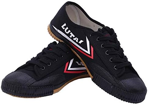 Kung Fu Martial Art Shoes Tennis Casual Canvas Sneakers for Mens Womens Black