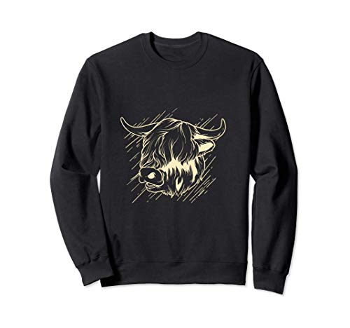 Scottish Highland Cow Famer Bovins Vache poilue Sweatshirt