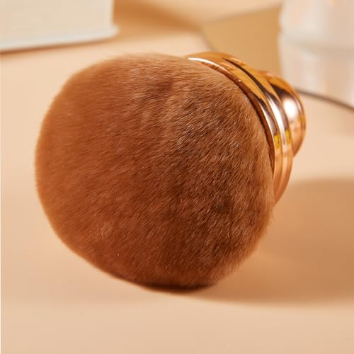COSHINE Extra Large Rose Gold Self Tanning Blend Brush, 3 Inch Width Professional Kabuki Powder, Foundation, Blusher, Bronzer, Self-tanner Face and Body Brush - Image 3