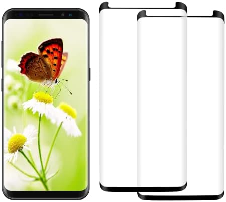 YRMJK 2 Pack Galaxy S9 PLUS Screen Protector, Case Friendly 9H Tempered Glass Full Coverage 99% HD Anti-Bubble Anti-Scratch for Galaxy S9 PLUS Screen Protectors