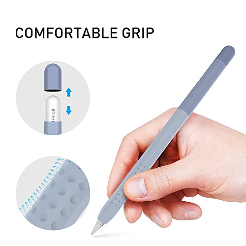 Image of Delidigi for Apple Pencil Pro Case (2024) & Apple Pencil 2nd Generation Sleeve,Soft Silicone Grip Cover,Magnetic Charging Compatible,Double Tap Support,Gradient Color Design