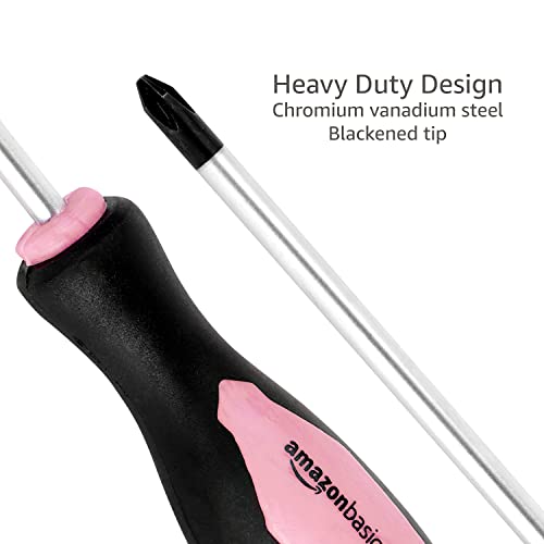 Amazonbasics 12-Piece Magnetic Screwdriver Set, Pink #TOP4