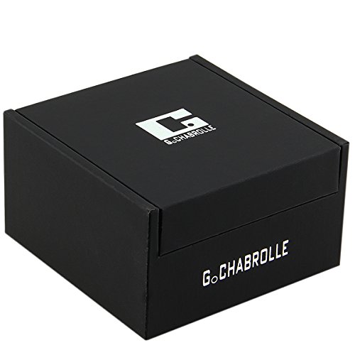 LINDENMANN klassiek G.CHABROLLE manchetknoppen, zilverkleurig met kristal, geschenketui, 338 - Image 3