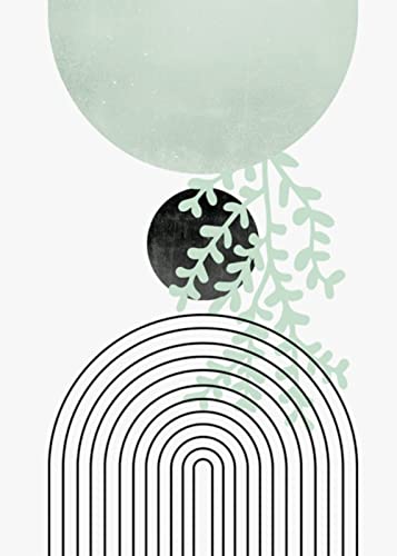 Pósteres e imágenes modernas estilo abstracto botánico en lienzo de 30x40 cm 7