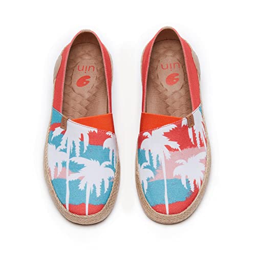 Image of UIN Shoes for Women Slip On Sneakers Comfortable Lightweight Barefoot Travel Art Painted Casual Loafers