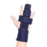 【LIGERO Y CÓMODO】 Esta férula para el dedo del gatillo está hecha de nailon y neopreno, que es liviano y transpirable para mantener la mano fresca y seca durante el uso prolongado durante el día y la noche.