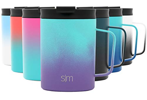 Simple Modern Scout 350mL Termo Taza Vaso Termico de Viaje Café Para Llevar Acero Inoxidable Tapa Prueba de Fugas Botella Agua Regalos originales para mujer u hombre Dos Tonos: Mares tropicales