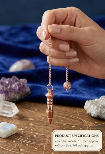 Image of Egyptian Cut Copper Pendulum for Reiki Healing, Dowsing & Chakra Balancing - Uranus Style Divination & Meditation Tool for Energy Cleansing