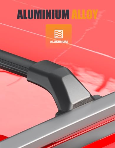 Image of Heavy Duty 300lbs Cross Bars Roof Racks Compatible with GMC Acadia 2017 2018 2019 2020 2021 2022 2023, Aluminum Roof Rails Crossbars Luggage Cargo Carrier Rooftop Car SUV Accessories