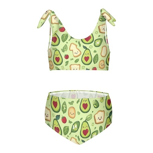 Image of Boccsty Cute Crab Red Blue Girls Swimsuits Kids Bikini Sets 2 Pcs Bathing Suit for 3T