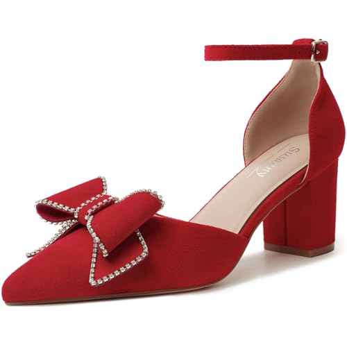 Image of Susanny Kitten Heels for Women Closed Pointed Toe Slingback Shoes