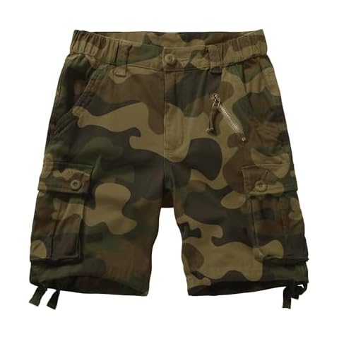 Raroauf Women's Cotton Multi-Pocket Cargo Shorts Cover