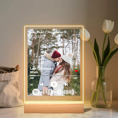 Quepitty Placca musicale personalizzata in acrilico – Targa musicale personalizzata