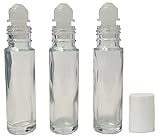 Roll-On Bottles Glass 3 Bottles x 0.35 fl oz Bottle