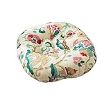 Doux et durable : le coussin rond pour chaise de salle à manger est fabriqué en polyester, ce matériau de haute qualité rend le coussin réutilisable pendant une longue période. Il est rempli de coton perlé, qui est très doux et respirant pour s'asseoir, vous offrant un meilleur confort et réduisant la pression sur votre corps.