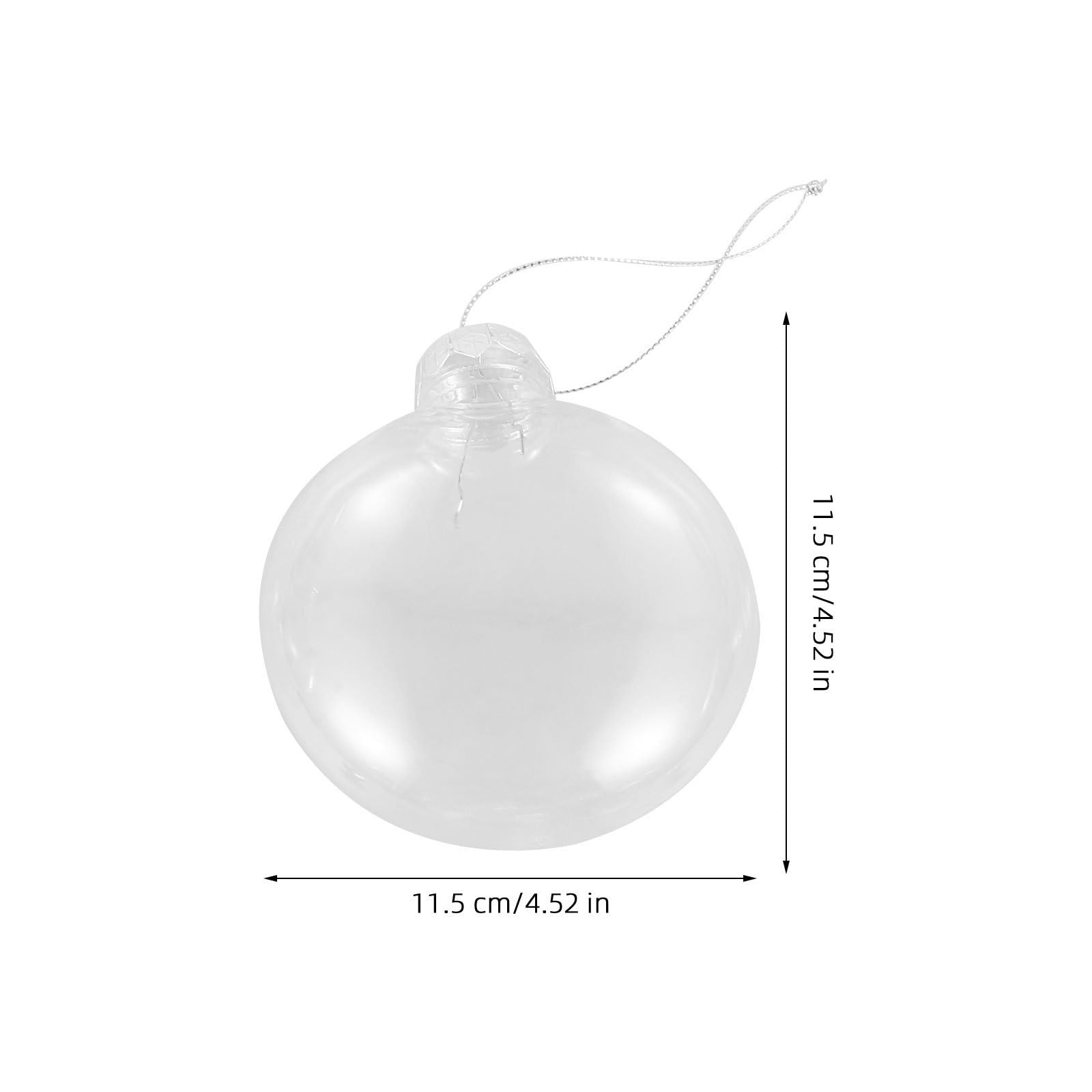 Abaodam 5 Pièces Boules Décoratives Transparentes en Plastique Pet Légères D'ampoule Ficelle Suspendue pour Décorations Festives de Noël Élégantes et Faciles à Accrocher
