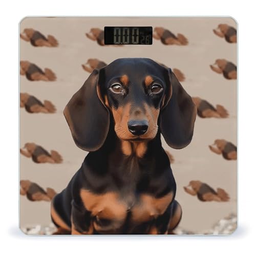 Báscula Digital para Baño con Diseño de Perro Dachshund miniatura 1