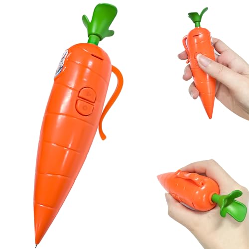 Jouet Stylo à Enregistreur de Carotte de Carottes, Stylo à Bille Orange Mignon, Fournitures Scolaires Amusantes Enregistrement Créatif pour Étudiants Enseignants
