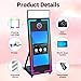 Magic Mirror Photo Booth with Flight Case, 65-43in Interactive Mirror Photo Booth Touch Start Instant Print and Sharing Remote Control Professional Photography for All Events (Black, 65-43in)