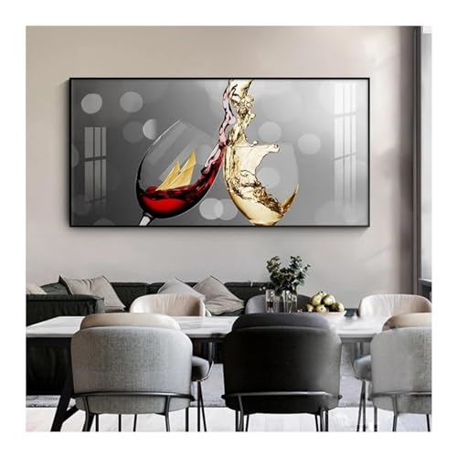Affiche moderne abstraite pour cuisine élégante tableau 70x140