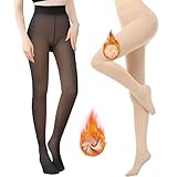2 Pares Medias Termicas para Mujer, Leggings Térmicos de Invierno, Ropa Termica para Mujer Cómodas y Elástico, Mallas...