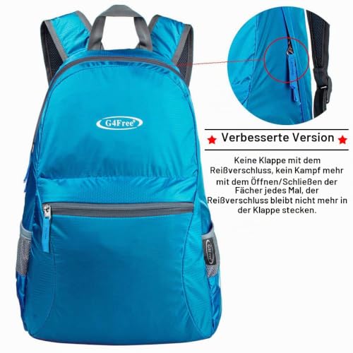 G4Free 20L Faltbarer Rucksack Ultraleichter Wanderrucksack Daypack – Ansicht 3