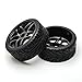 Jiuwu 4pcs Wheel Rim Rubber Tires RC 1:8 Off-Road Tyre 17mm Hexagonal Joint Black
