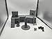 Hautico Architectural Terrain Set for 28mm (1/64) Miniature Wargames, 3D Printed and Paintable, Gift for Hobby Enthusiasts (Desert Building)