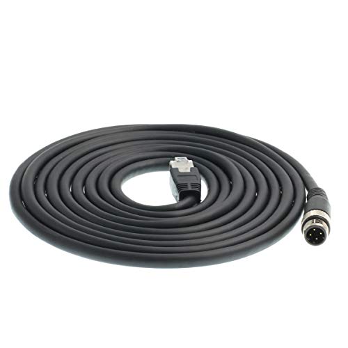 Cable M12 de 4 pines D-Code a RJ45 Ethernet CAT6 blindado para redes industriales Profinet