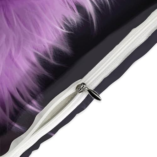 Housse de couette 220x240cm violette Mignon Fluffy-Ball lit double