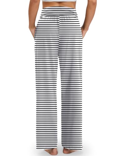 Image of Gracyoga Wide Leg Yoga Pants for Women Casual Loose Cozy Sweatpants High Waisted Lounge Pajama Flowy Pants With Pockets