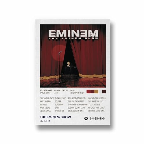 Image of Eminem Music Poster 13x19 Inch Unframed | 300 GSM Matte Board Paper with Peel & Stick Tape Included | Rap Hip Hop Wall Art | Posters for Wall | Home Decor | Wall Decor Items | Room Decoration Items