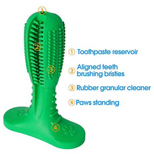 Ranphykx Dog Toothbrush Stick Dental Care Brushing Stick Effective Toothbrush for Dogs Natural Rubber Bite Resistant Toys for Dogs Pets Oral Care - Thumbnail 7