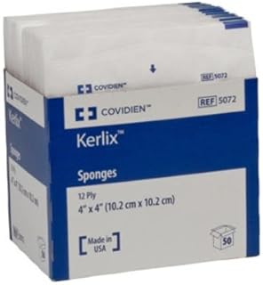 Covidien 5072 Kerlix Sponges, 12-Ply, 4