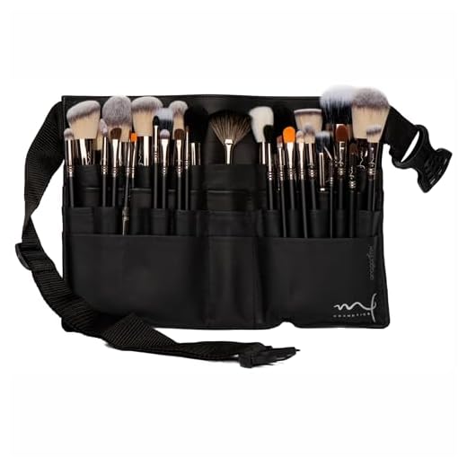 ARAGONMX, Marifer Cosmetic Onix, Set de brochas de maquillaje, Uso profesional y personal, Fibras naturales, Sintéticas, Fácil de llevar, Acabado perfecto, Diferentes áreas del rostro, 34 piezas