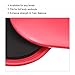 uxcell Exercise Core Sliders, Oval Glider Discs with Feet Covers, Dual Sided Usage in Home Gym for Full Body Workout, Red, 2Set