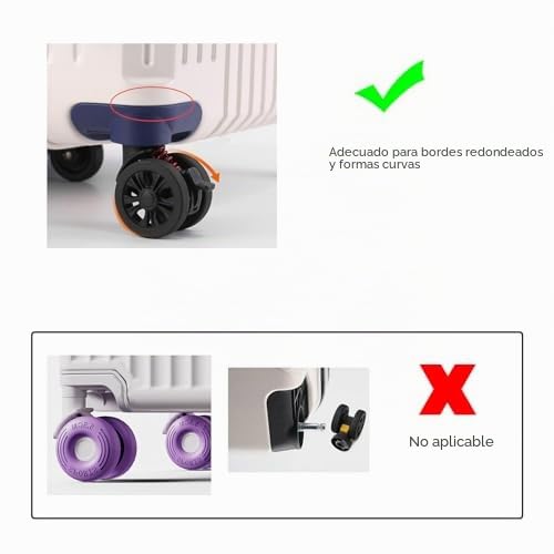 Ruedas de Maleta, Gran Rueda Doble, Silenciosa y Resistente, Caja de Código, Resistente al Agua y Fácil de Usar para Viajes, Camping, Traslados de Oficina y Familia