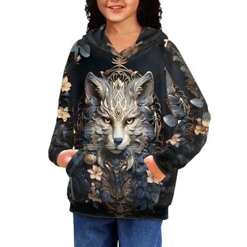 Image of GLUDEAR Teen Boys Girls Novelty Animal Galaxy Hoodies Sweatshirts Pullover
