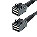 H!Fiber.com 12G Internal Mini SAS HD SFF-8643 to SFF-8643 Cable, 0.3m, 36 Pin, 12Gbps, 100-Ohm, with Sideband, Flexible, Support RAID, PCIE Controller, 0.3-Meter(0.98ft)