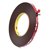 Double Sided Tape, Waterproof Heavy Duty Foam Tape, 36FT Length, 0.4 Inch Width for Car, Home Decor, Office Decor