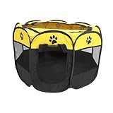 Milisten Spacious Foldable Pet Playpen Für Hunde Katzen Und Kleine Tiere Tragbares Atmungsaktives Hundezelt Für Drinnen Und Draußen Vielseitig Einsetzbar Als Geburtsstation Oder