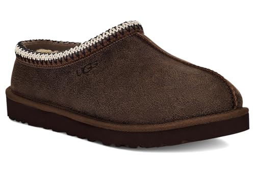 UGG Men's Tasman Distressed Slipper, Burnt Cedar, 11
