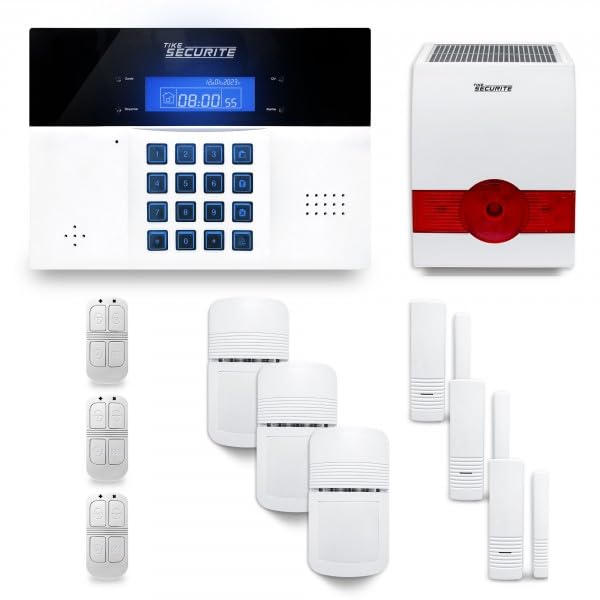 Alarma inalámbrica para casa DNBi de 3 a 4 piezas movimiento + intrusión + sirena exterior solar - Compatible con caja de internet