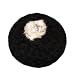 APAS Baby Toddler Crochet Knitting Cuffed Fluffy Pom Beret Beanie Hat Cap Toque Black