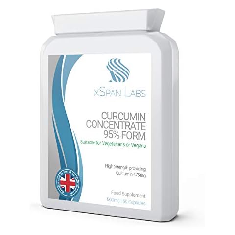 Curcumin Concentrate 95% Form with Black Pepper - 60 Capsules 500mg in DRcaps targeted Release Capsules Cover