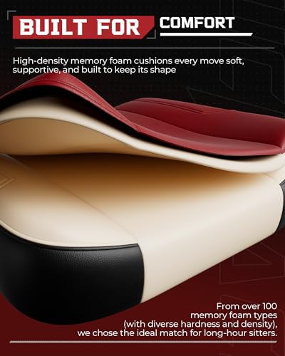 Image of GTPLAYER Gaming Chair for Adults, Ergonomic High Back Chair with Footrest | Big & Tall Computer Video Gaming Chair, Comfort Wide Seat with Lumbar Support for Big /Tall, Office /Home, Pu - Wine Red