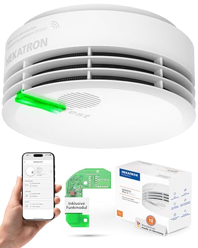 Hekatron Genius Plus X – Rauchmelder vernetzt 10 Jahre Batterie – mit Funkmodul Basis X – Testsieger Stiftung Warentest – made in Germany – Funkrauchmelder Set – mehrsprachig – 1 Stück Hekatron Genius Plus X – Rauchmelder vernetzt 10 Jahre Batterie – mit Funkmodul Basis X – Testsieger Stiftung Warentest – made in Germany – Funkrauchmelder Set – mehrsprachig – 1 Stück
