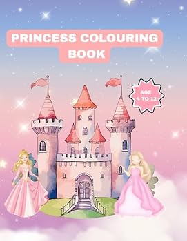 Paperback PRINCESS COLOURING BOOK AGE 4 TO 12 Book