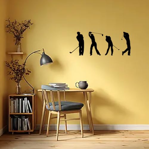 Vinilo decorativo pared golf 22x15 pulgadas negro miniatura 2