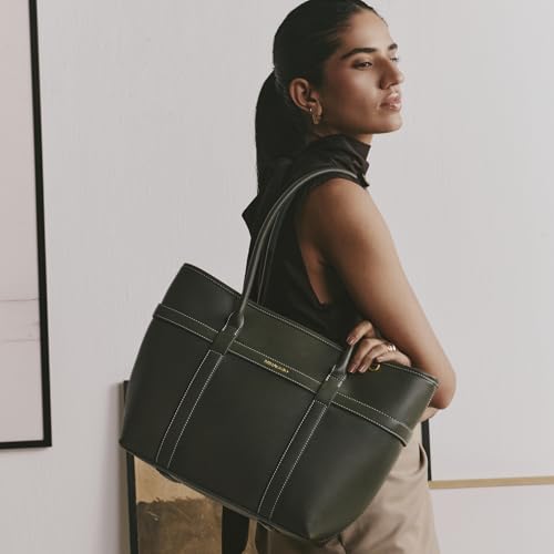 Image of Miraggio Julia 14 Inch Laptop Tote Bag For Women Office Use | Office Tote Bag With Padded Laptop Sleeve And Zipper Closure | Stylish Totes